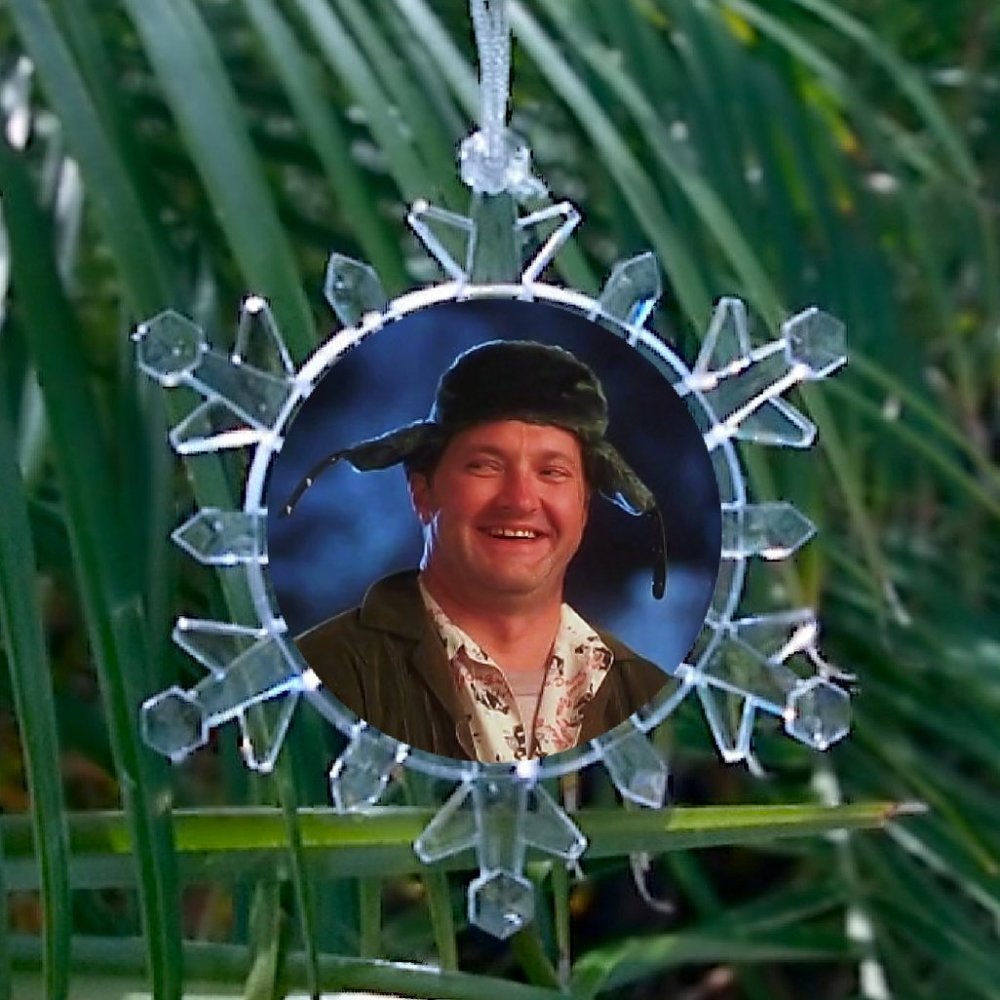 Cousin Eddie Snowflake Blinks Lit Holiday Christmas Vacation Movie Tree Ornament